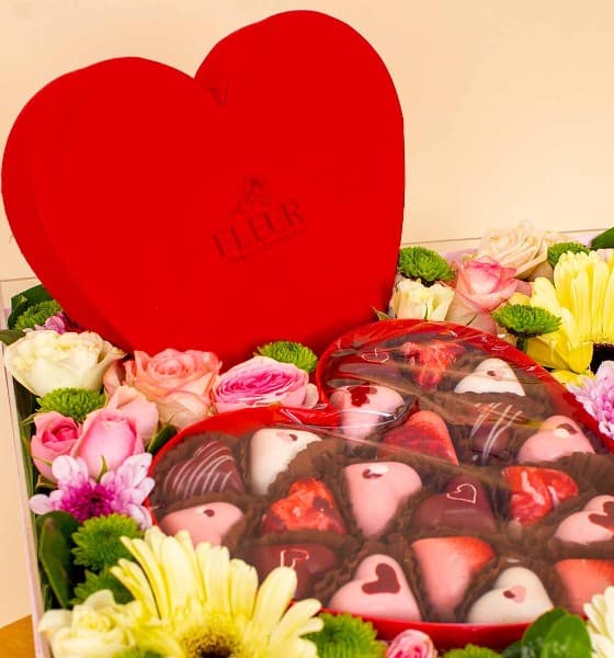 علبة فلور للشوكولاتة البلجيكية الفاخرة وصندوق زهور